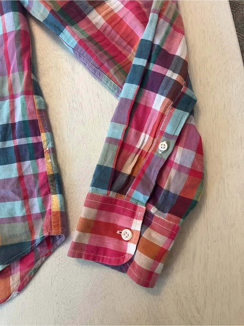 J. Crew Multicolor Plaid Button-Down Shirt